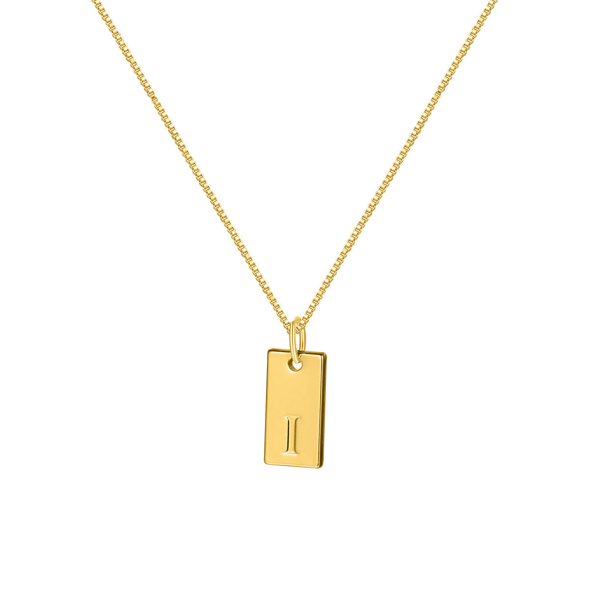Gold Bar Letter Necklace