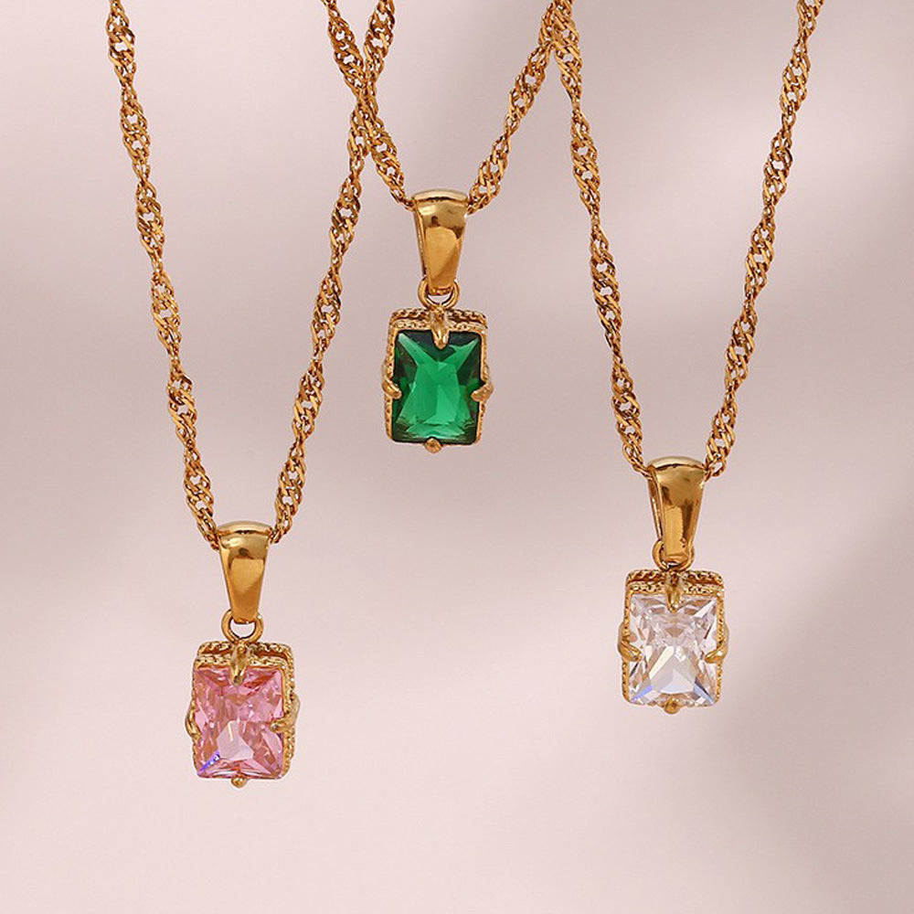 Lovely Gold Gemstone Necklace-Ringified Jewelry