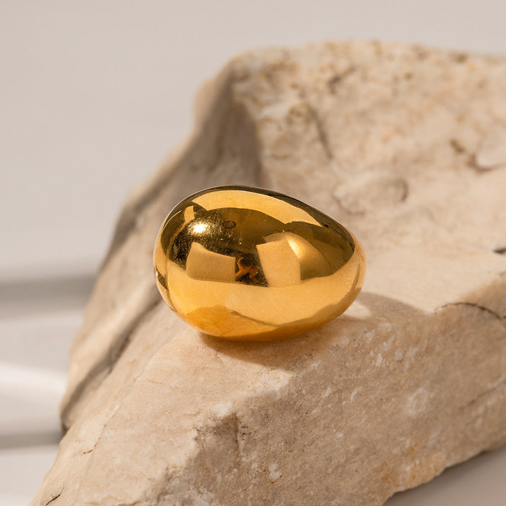 Big Teardrop Gold Ring