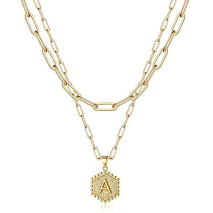 Paperclip Hex Layer Necklace
