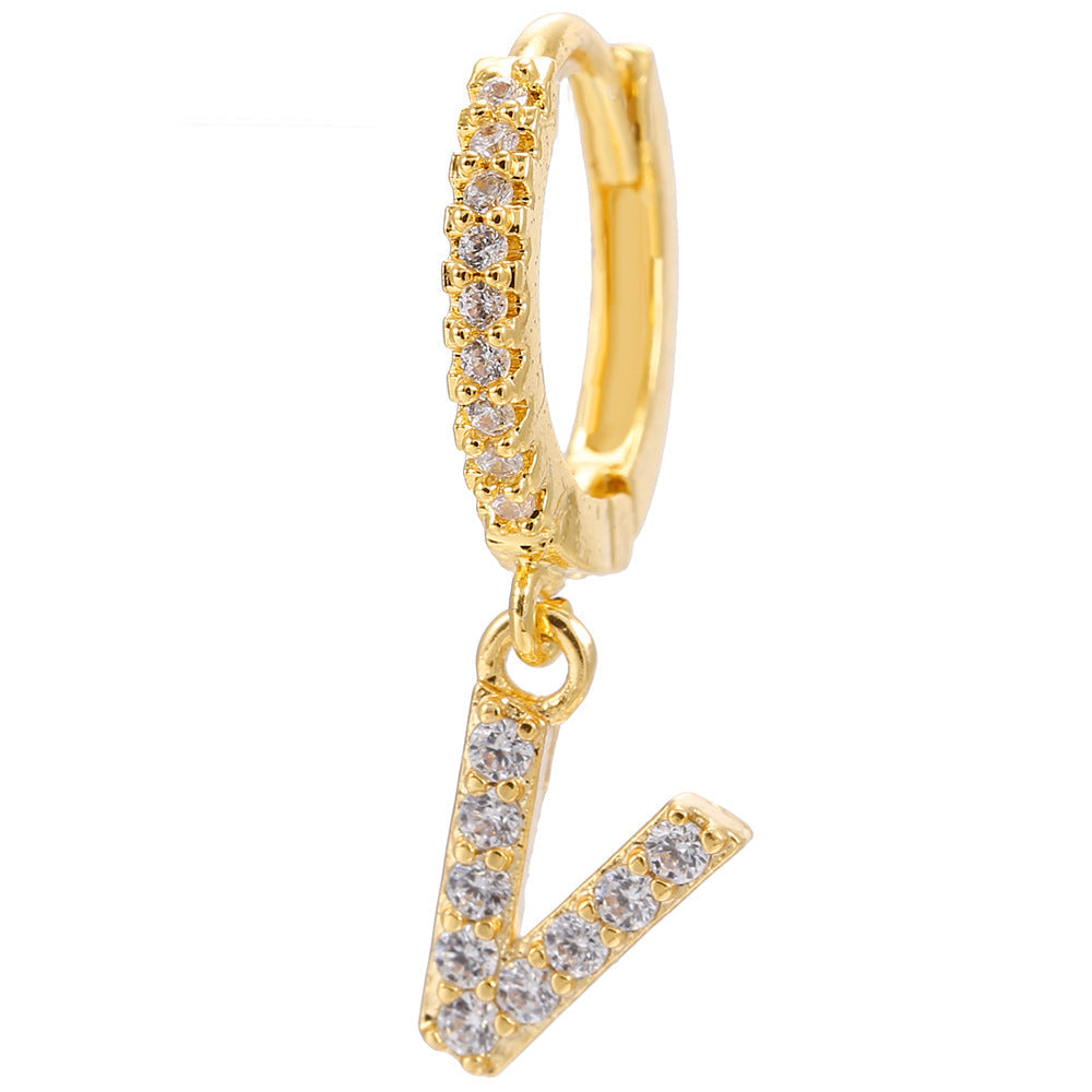 Alphabet Hoop Earrings