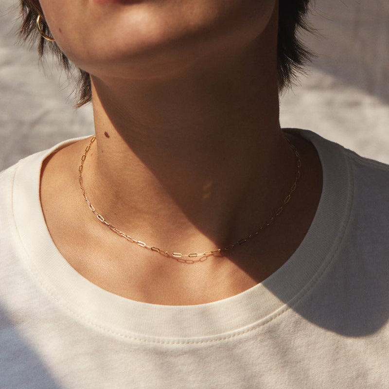 Small Paperclip Chain Necklace-Ringified Jewelry