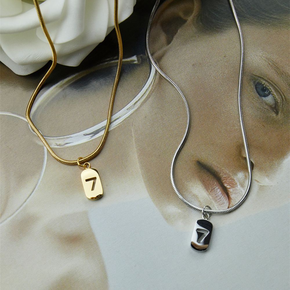 Lucky Number 7 Titanium Necklace-Ringified Jewelry