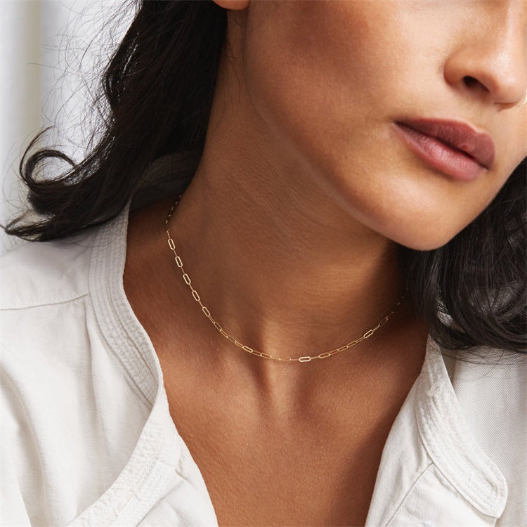 Small Paperclip Chain Necklace-Ringified Jewelry