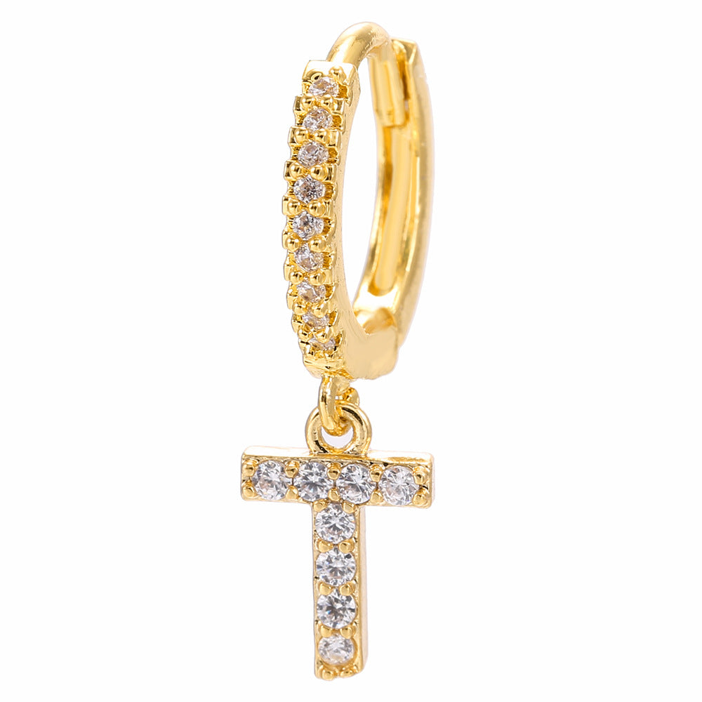 Alphabet Hoop Earrings