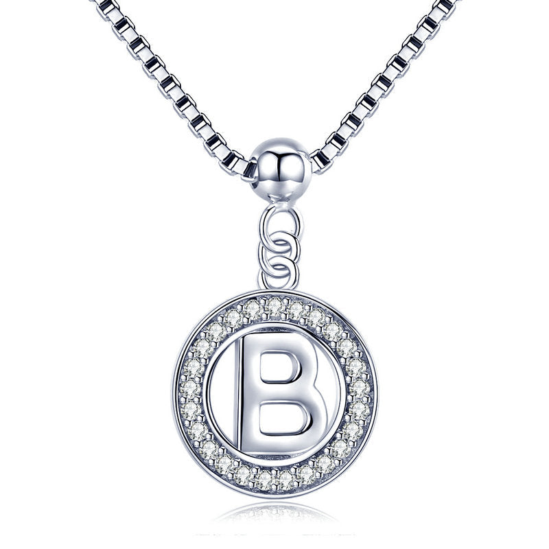 Alluring Letter Platinum-925 Necklace-Ringified Jewelry
