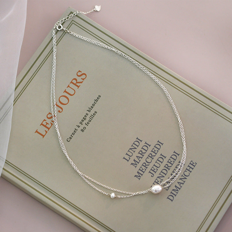 Freshwater Pearl 925 Layered Necklace-Ringified Jewelry