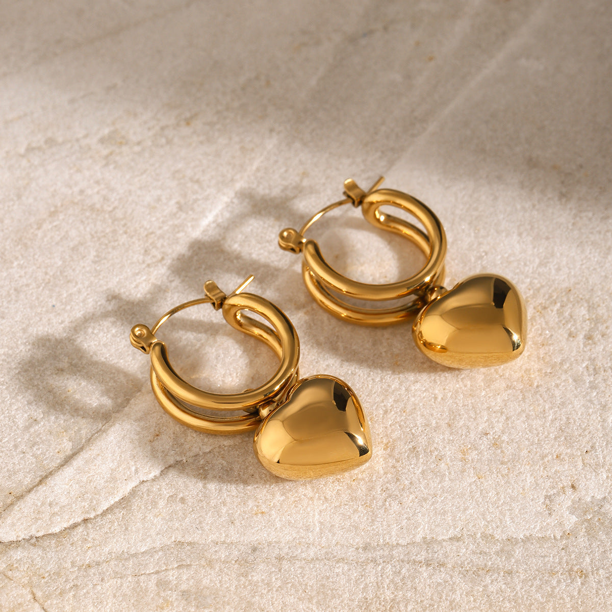 Charming Heart Drop Earrings