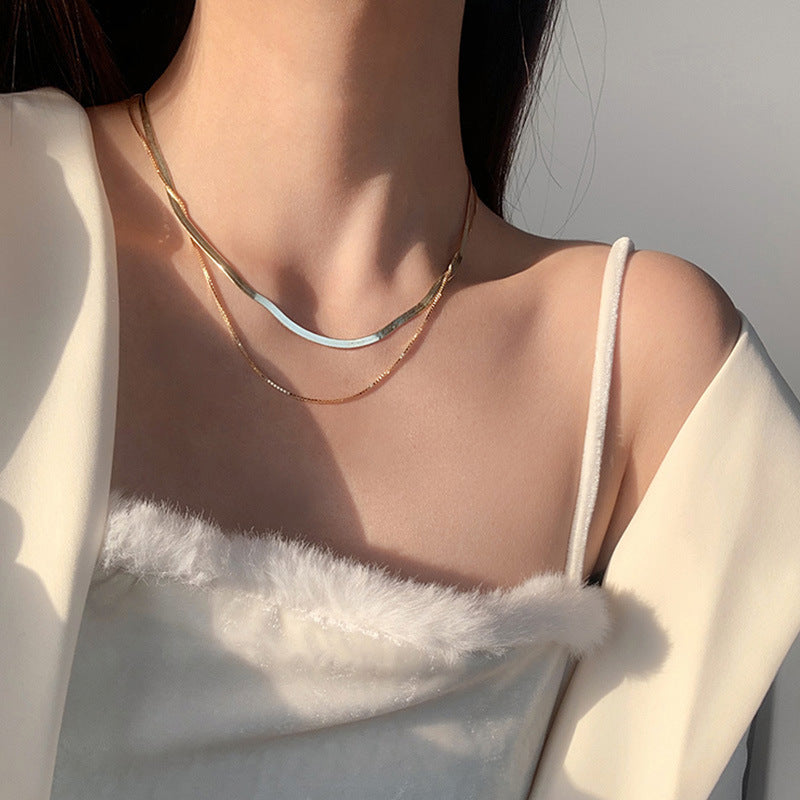 Double Trouble Herringbone Necklace Set-Ringified Jewelry