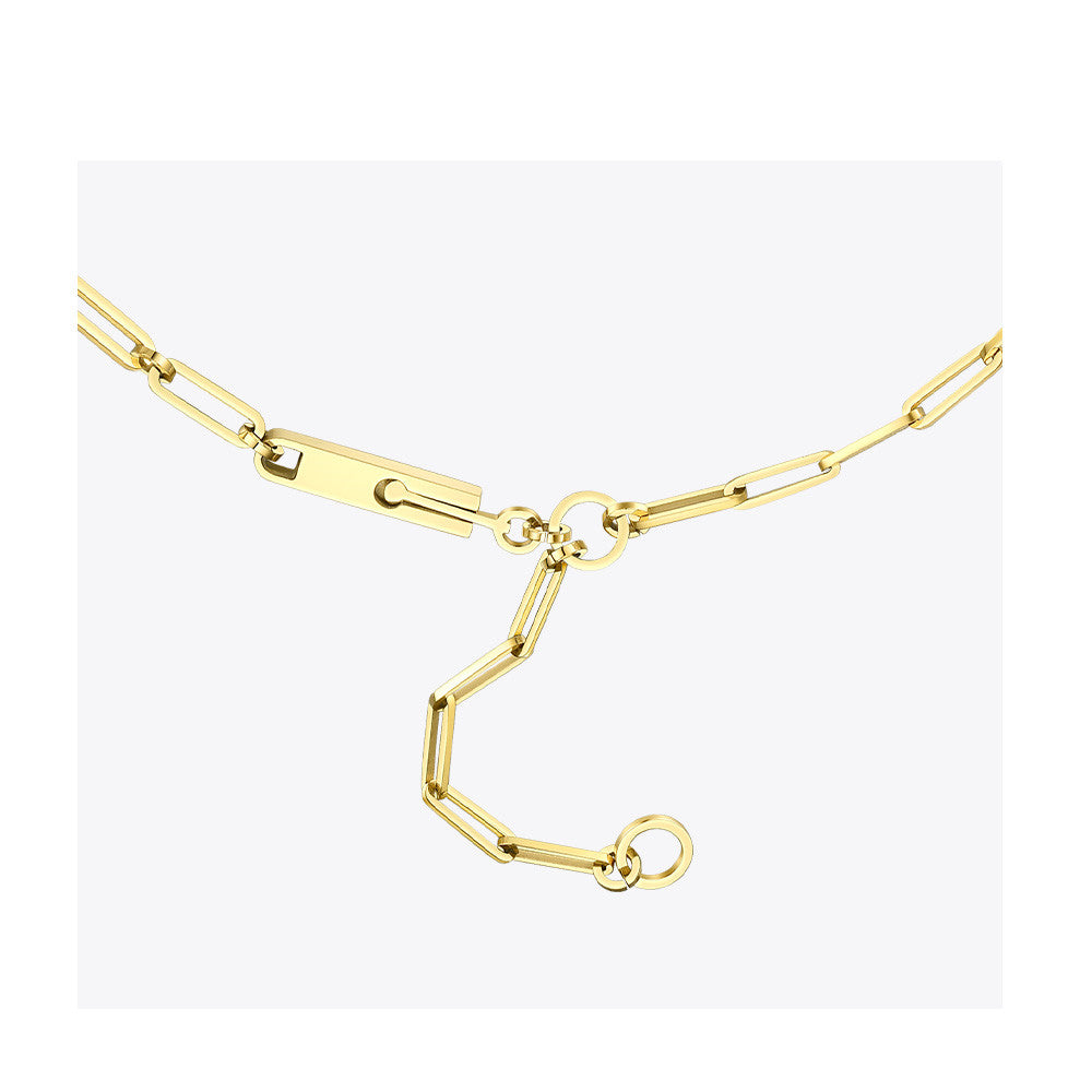 Italian Paperclip Gold Necklace-Ringified Jewelry