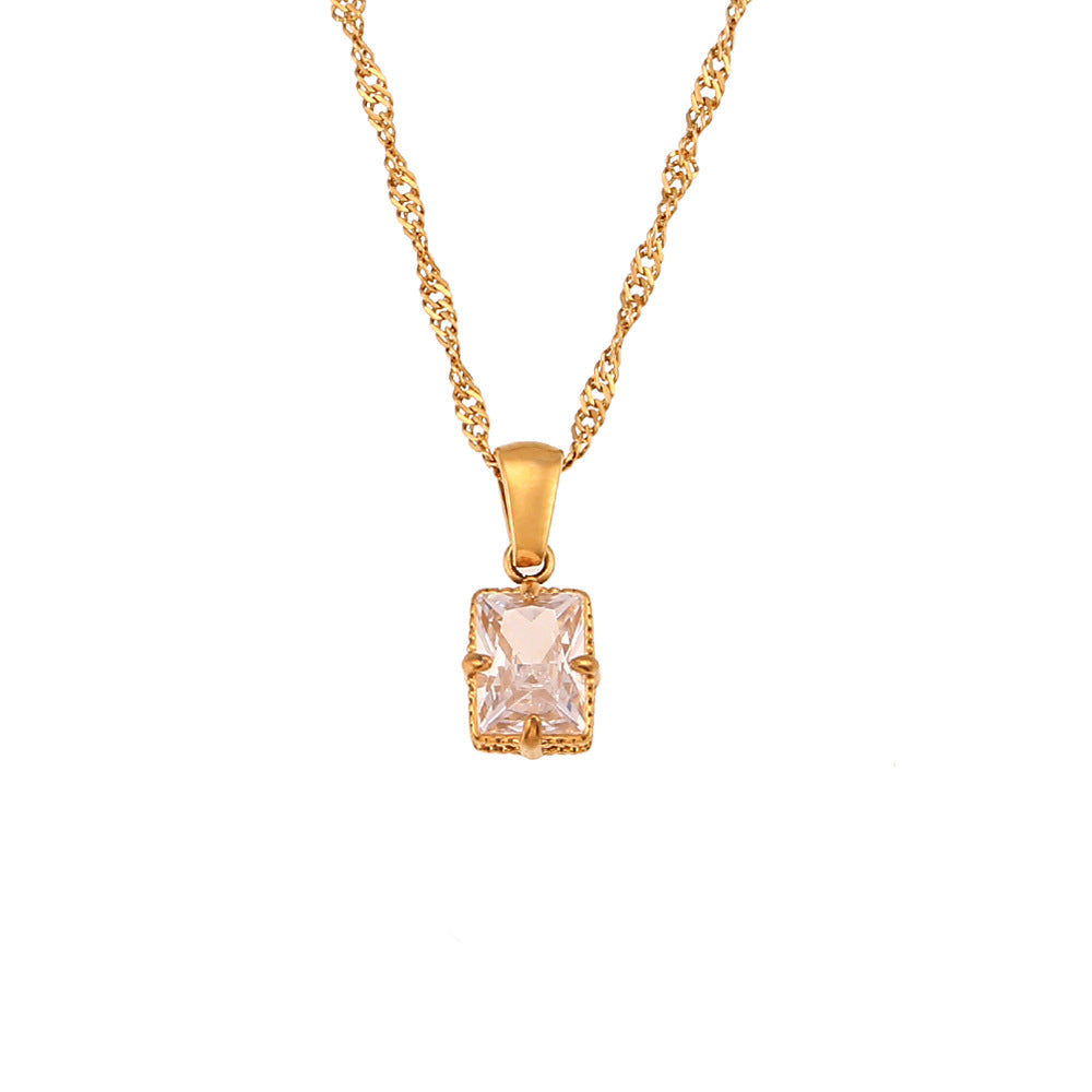 Lovely Gold Gemstone Necklace-Ringified Jewelry