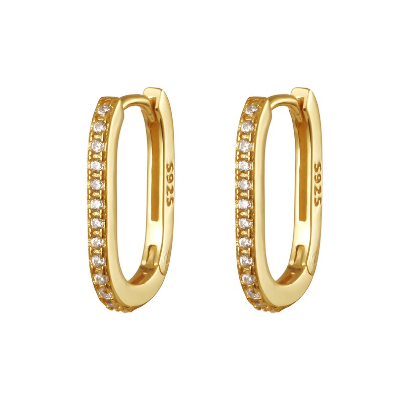 Anella Pave Gold Hoop Earrings-Ringified Jewelry
