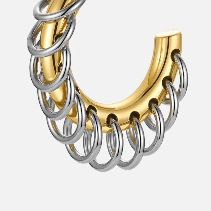 Chain Reaction Hoop Earrings