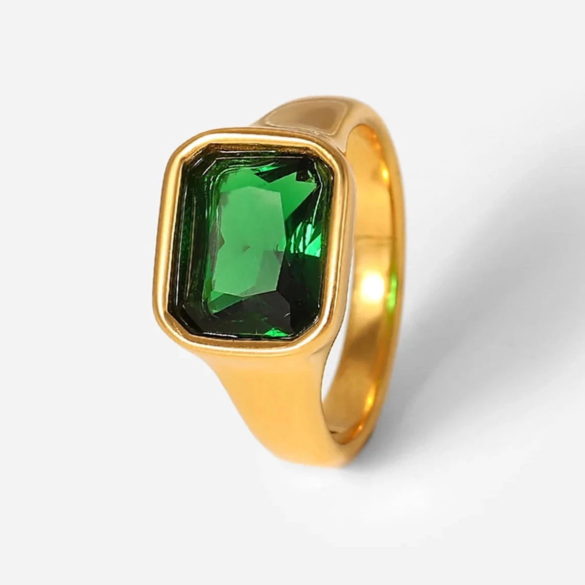 Forza Green Signet Ring