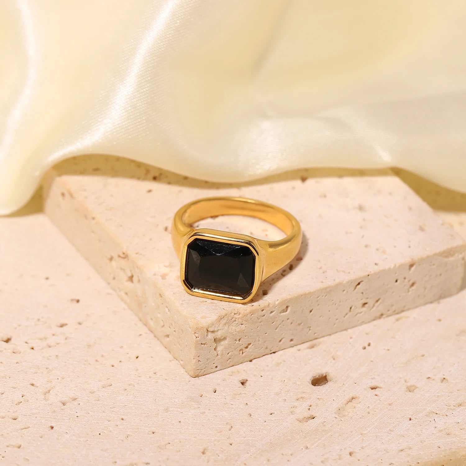 Forza Black Signet Ring