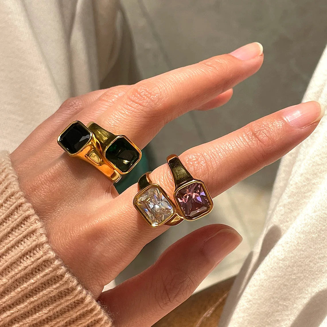 Forza Green Signet Ring