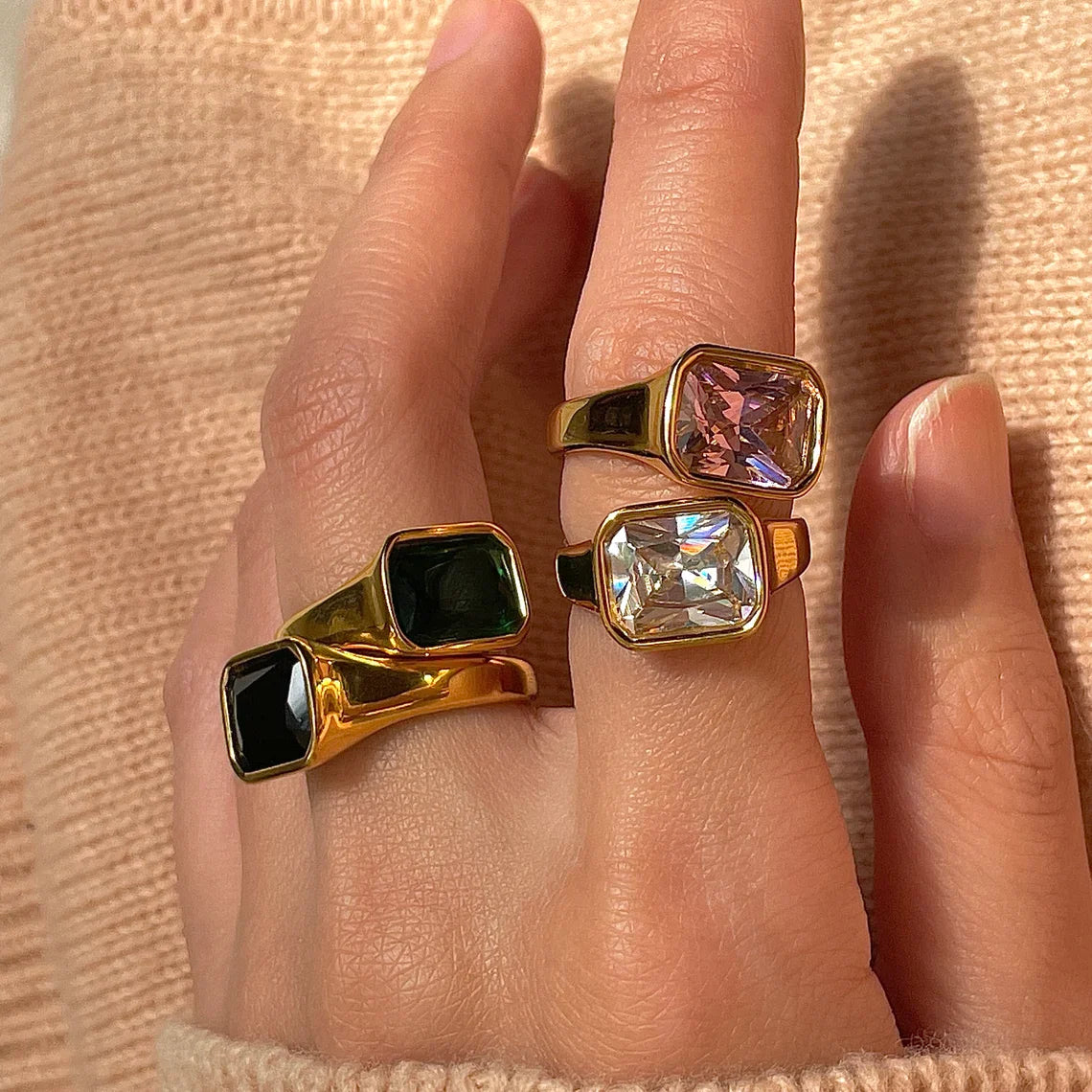 Forza Pink Signet Ring