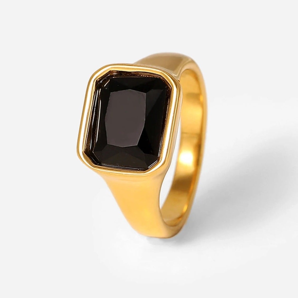 Forza Black Signet Ring