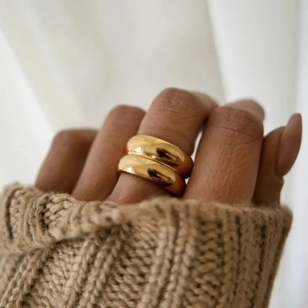 Fusion Stack Silver Ring