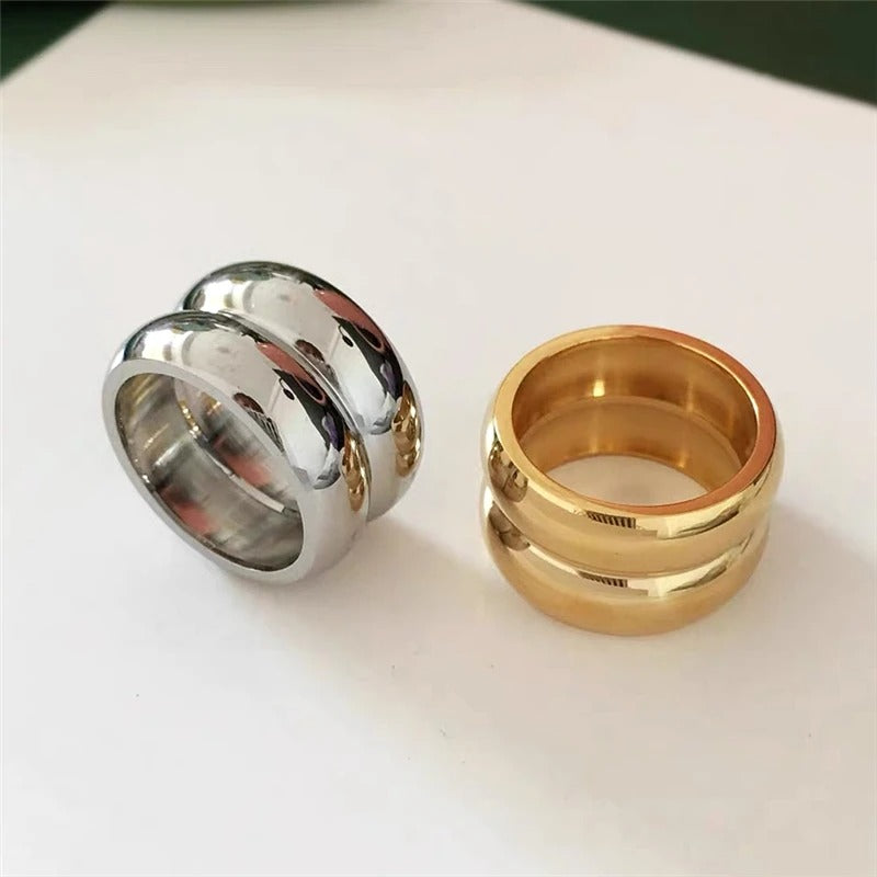 Fusion Stack Silver Ring