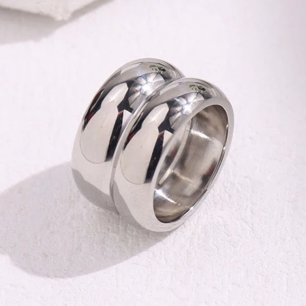 Fusion Stack Silver Ring