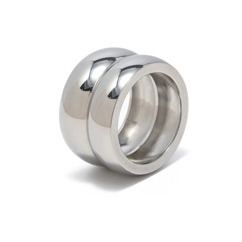 Fusion Stack Silver Ring