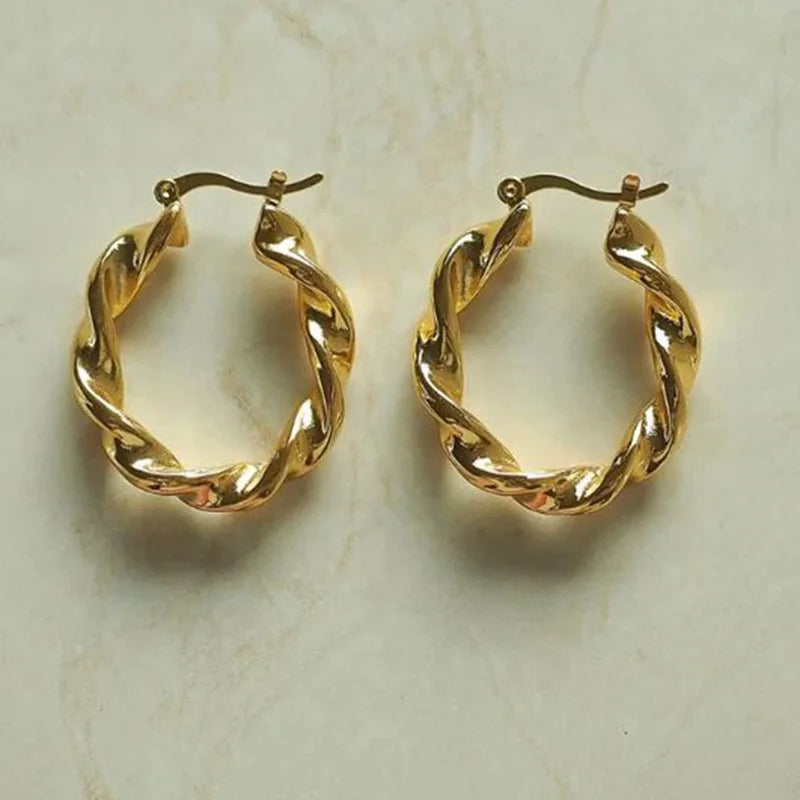 Helix Twist Hoop Earrings