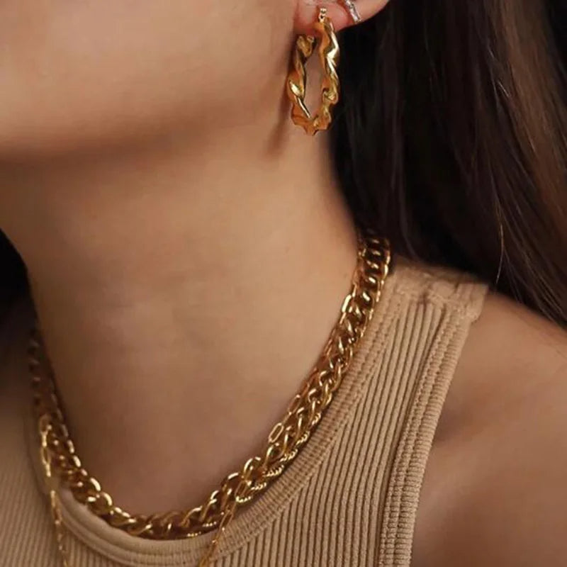 Helix Twist Hoop Earrings