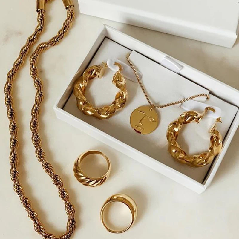 Helix Twist Hoop Earrings