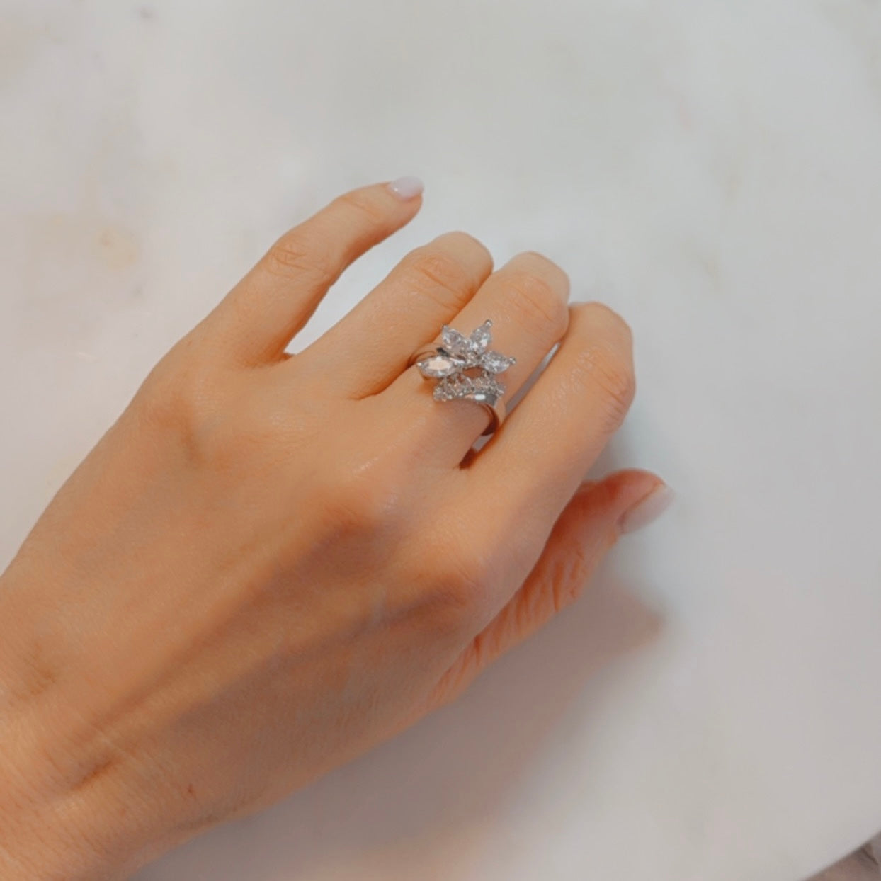 Marquise Cluster Sparkle Statement Ring