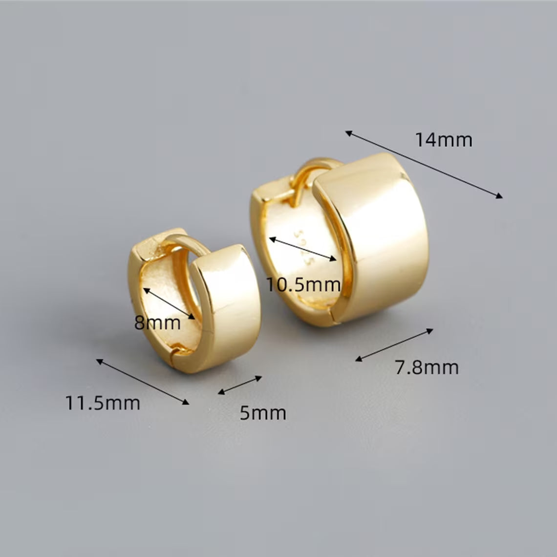 Minimalist White Gold Hoop Earrings-Ringified Jewelry