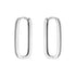 Oblong Sterling Silver Hoop Earrings-Ringified Jewelry