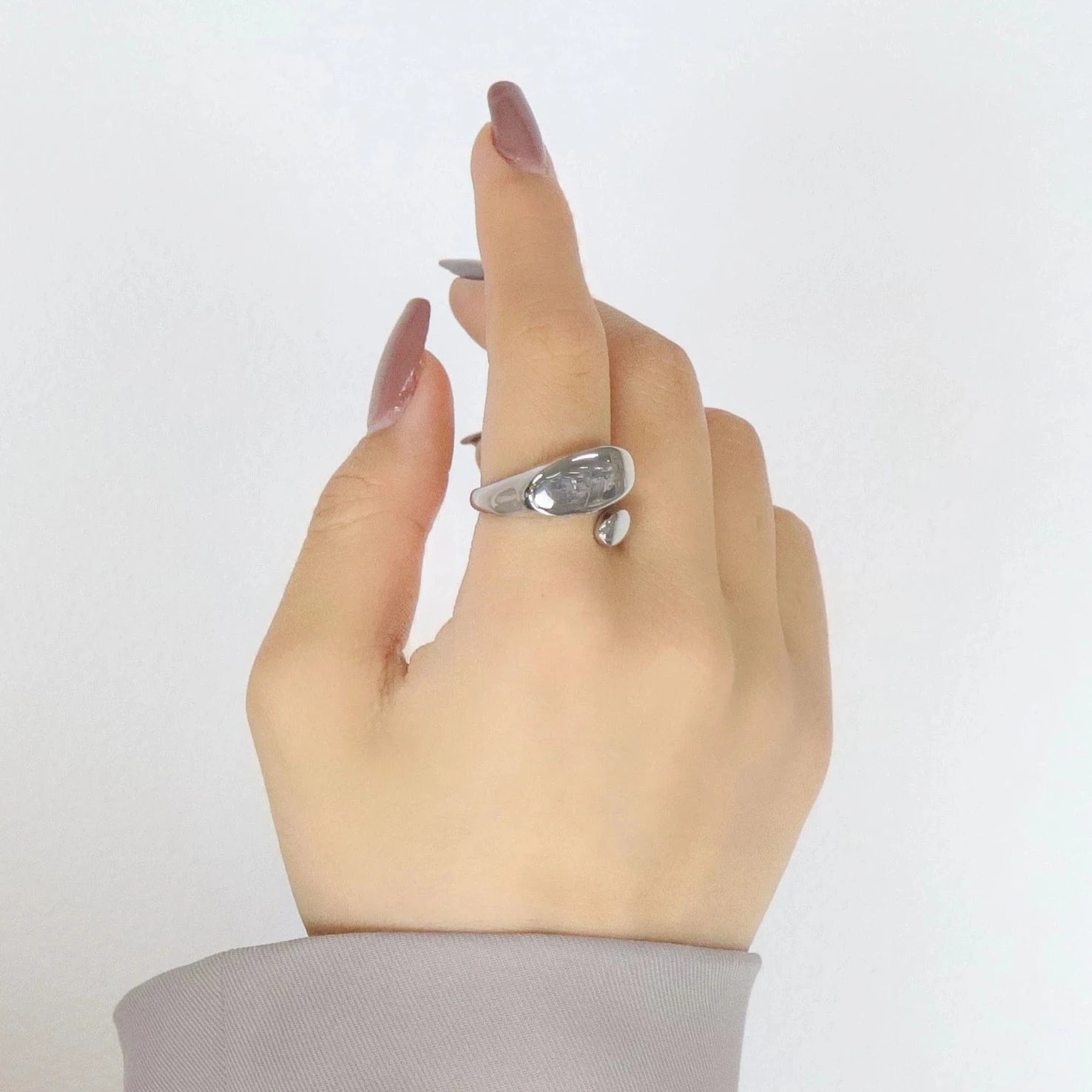 Scialle Signet Silver Wrap Ring