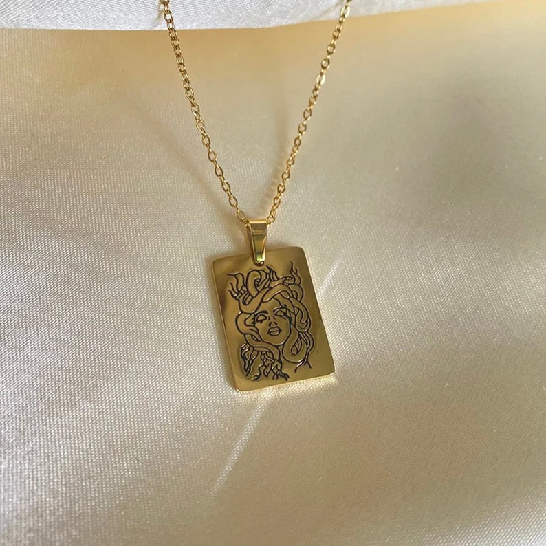 Medusa Snake Gold Necklace-Ringified Jewelry