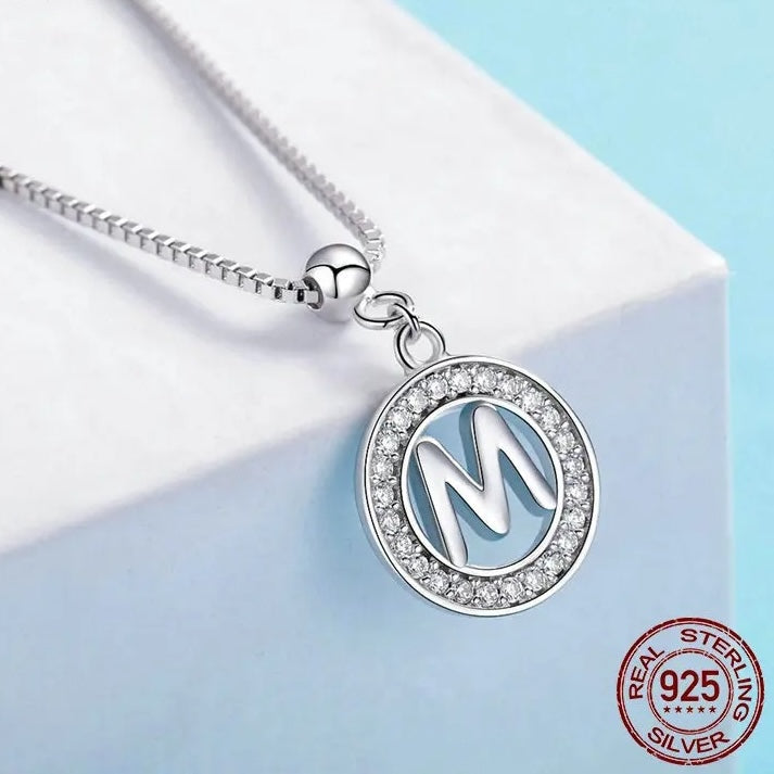 Alluring Letter Platinum-925 Necklace-Ringified Jewelry