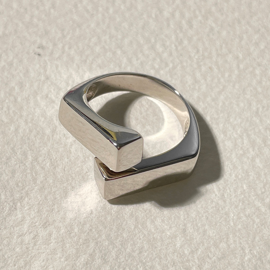 Hunky Block Silver Ring-Ringified Jewelry