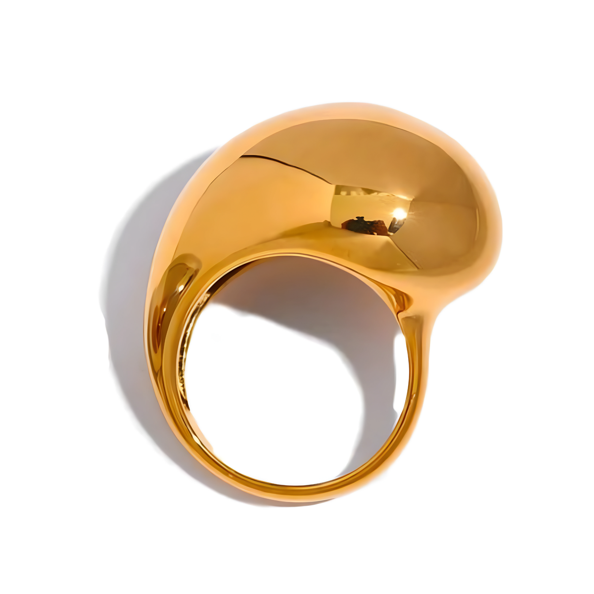 Big Teardrop Gold Ring