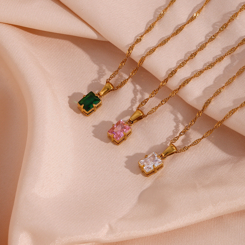 Lovely Gold Gemstone Necklace-Ringified Jewelry