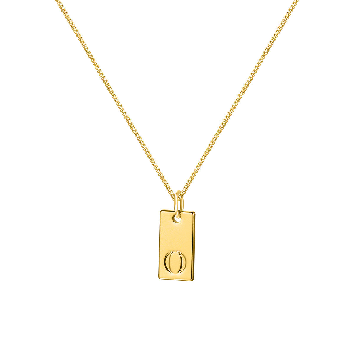 Gold Bar Letter Necklace