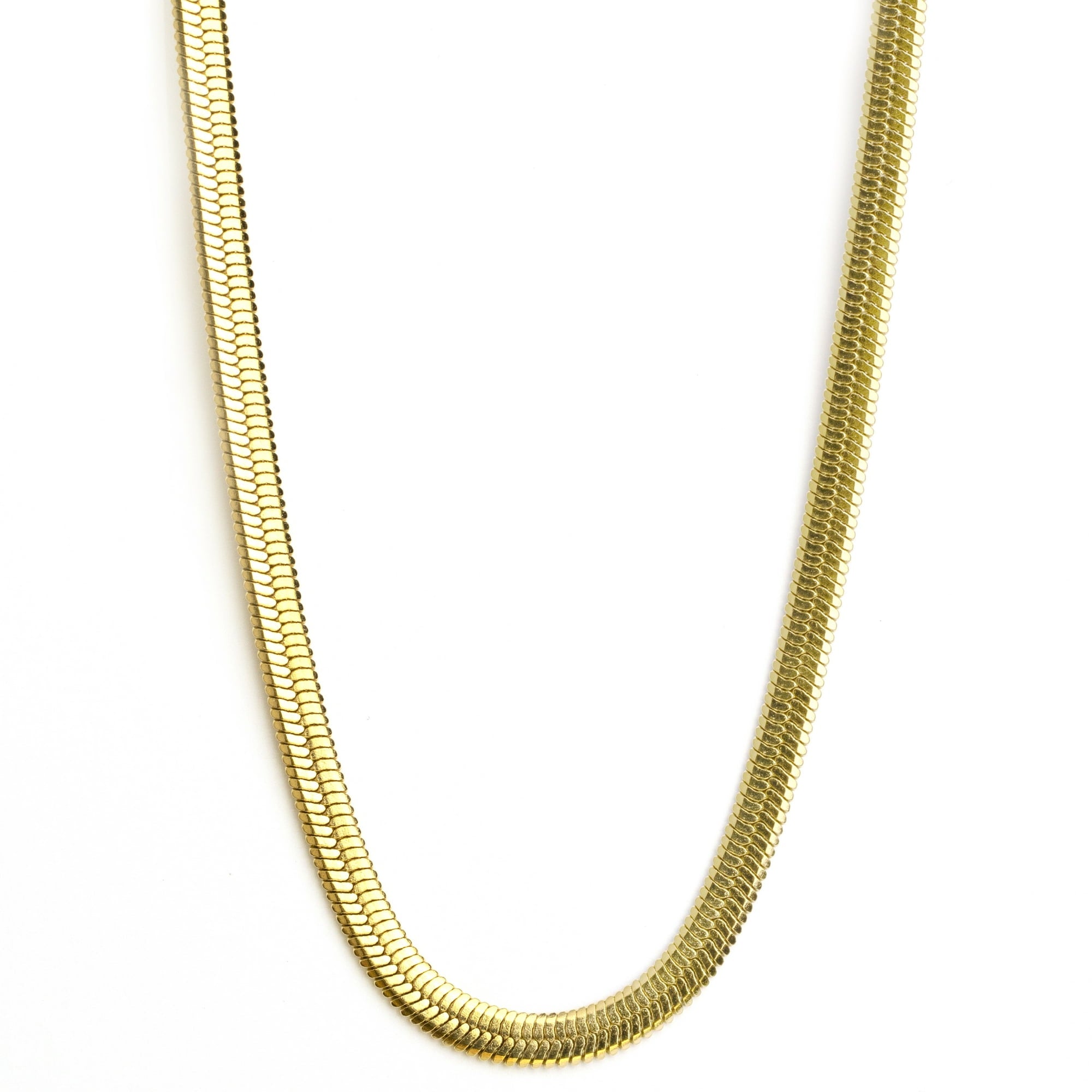 French Herringbone Gold Necklace-Ringified Jewelry