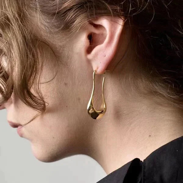 French Water Raindrop Silver Earrings-Ringified Jewelry