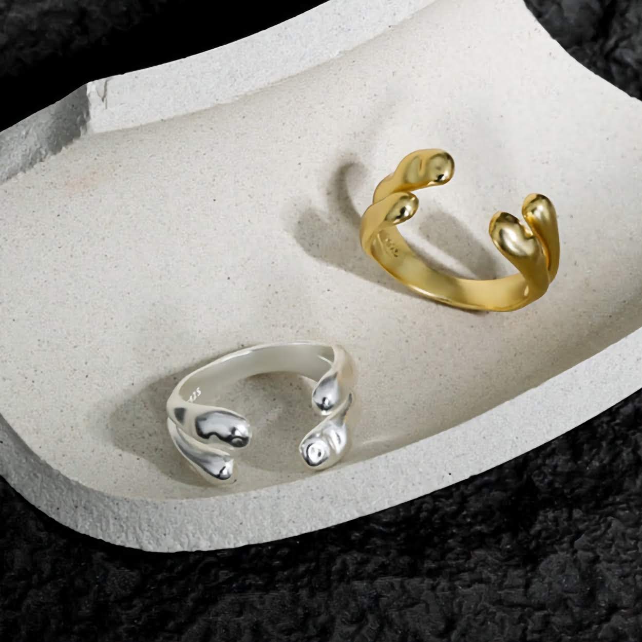 Unique Texture Claw Ring-Ringified Jewelry