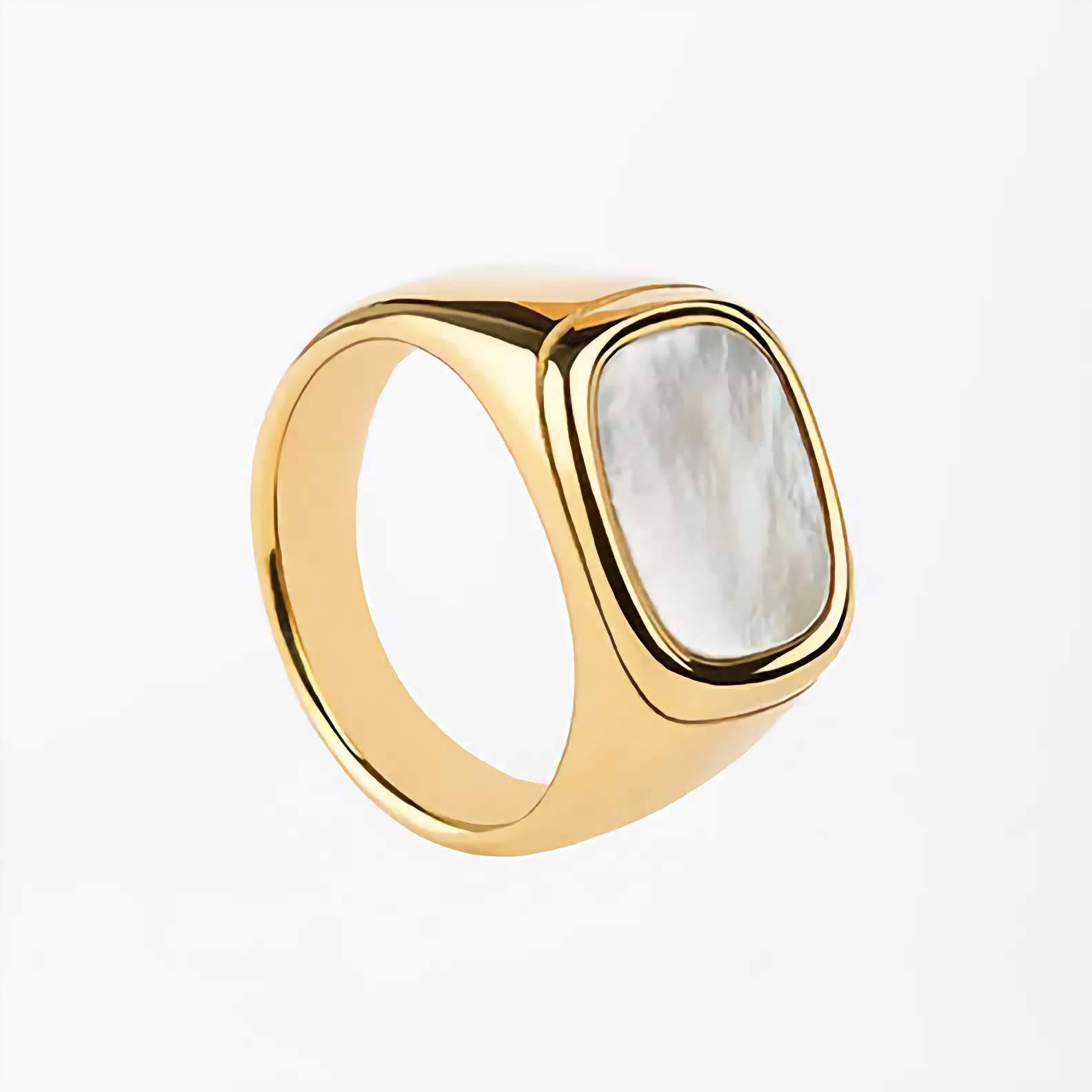 Mother of Pearl Signet Ring