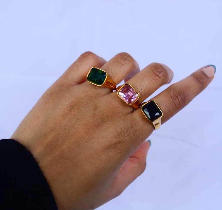 Forza Black Signet Ring