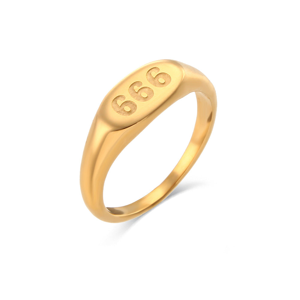 Angelic Number Signet Ring