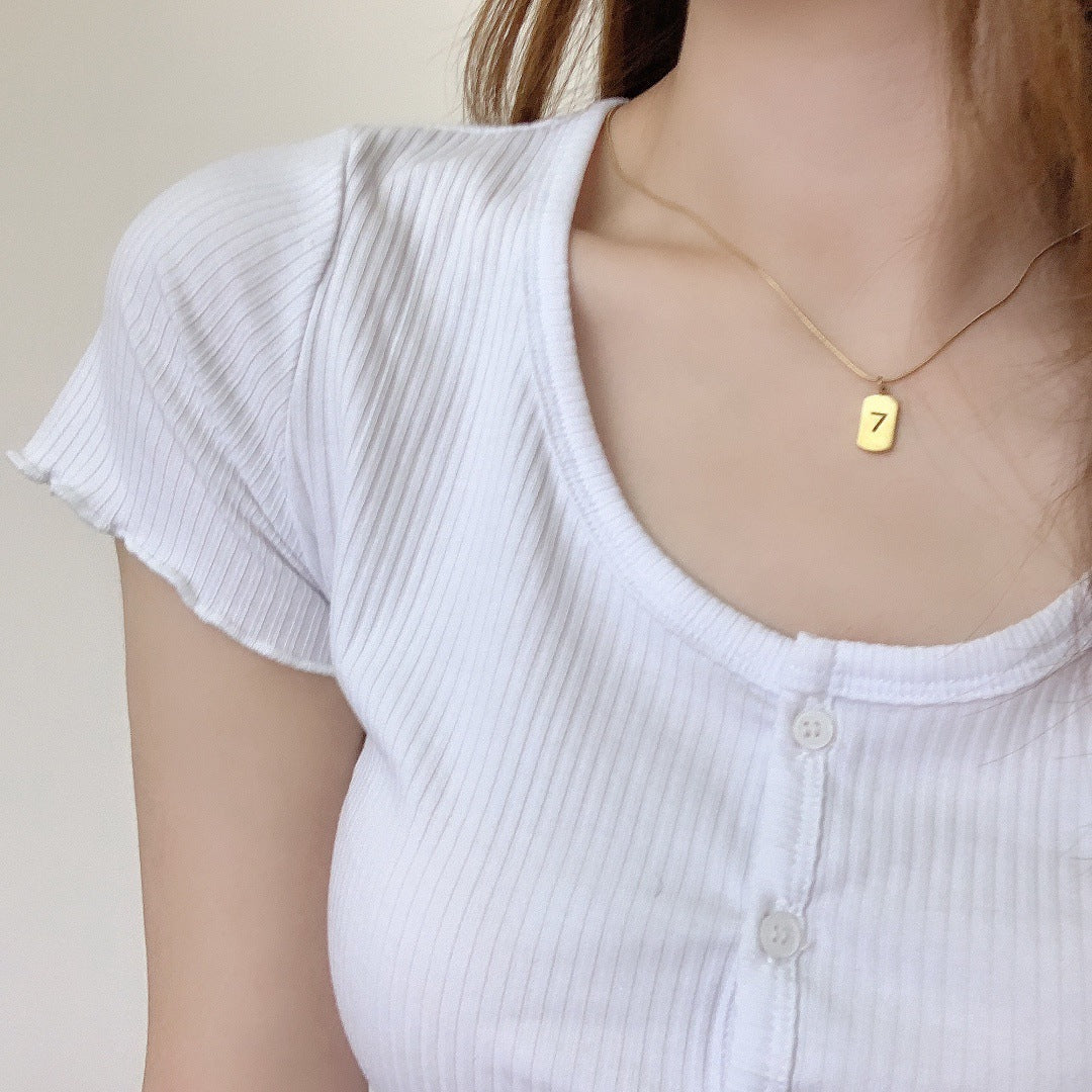 Lucky Number 7 Gold Necklace-Ringified Jewelry