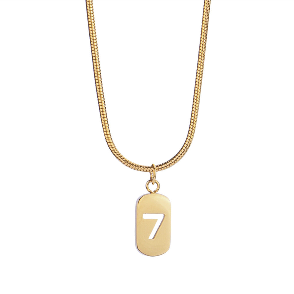 Lucky Number 7 Titanium Necklace-Ringified Jewelry