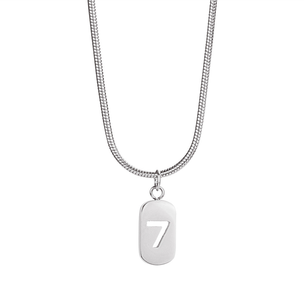 Lucky Number 7 Titanium Necklace-Ringified Jewelry
