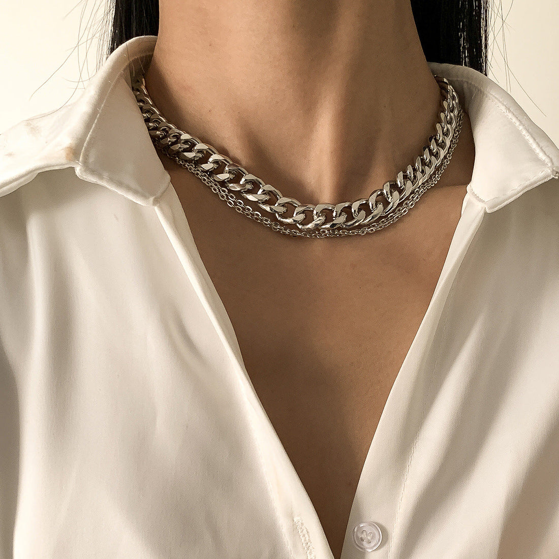 Cubana Double Layer Necklace-Ringified Jewelry