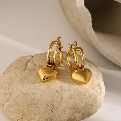 Charming Heart Drop Earrings